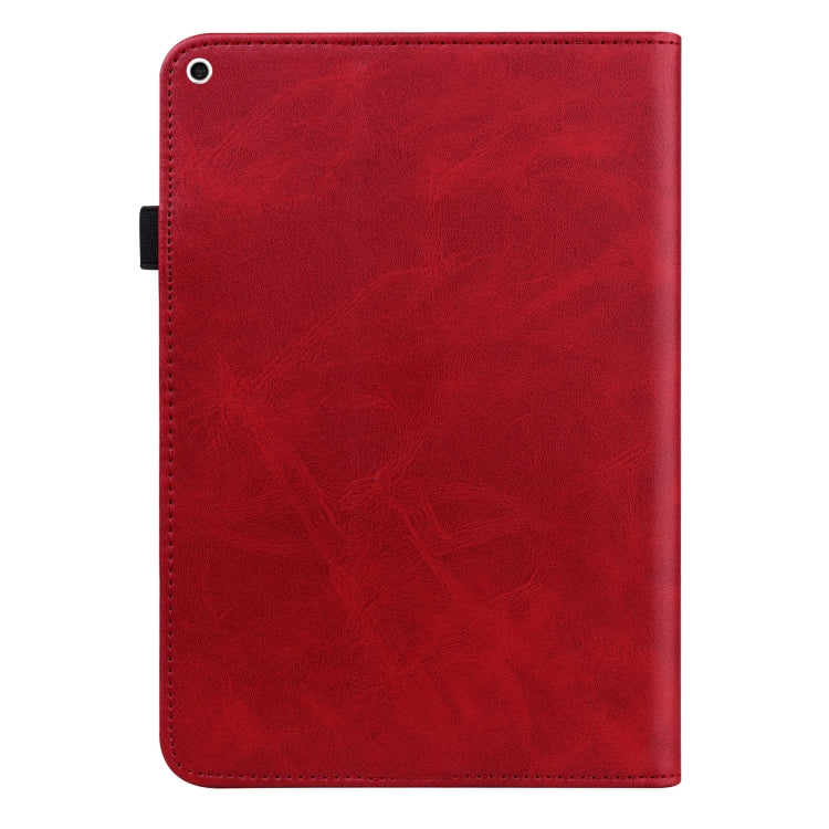 Solid Color Embossed Striped Smart Leather Case For iPad 5 / 6 / 7 / 8 2017(Red) - More iPad Cases by buy2fix | Online Shopping UK | buy2fix
