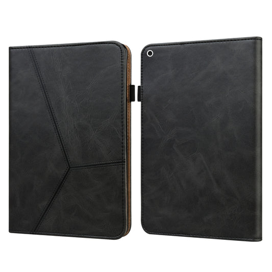 Solid Color Embossed Striped Smart Leather Case For iPad 5 / 6 / 7 / 8 2017(Black) - More iPad Cases by buy2fix | Online Shopping UK | buy2fix