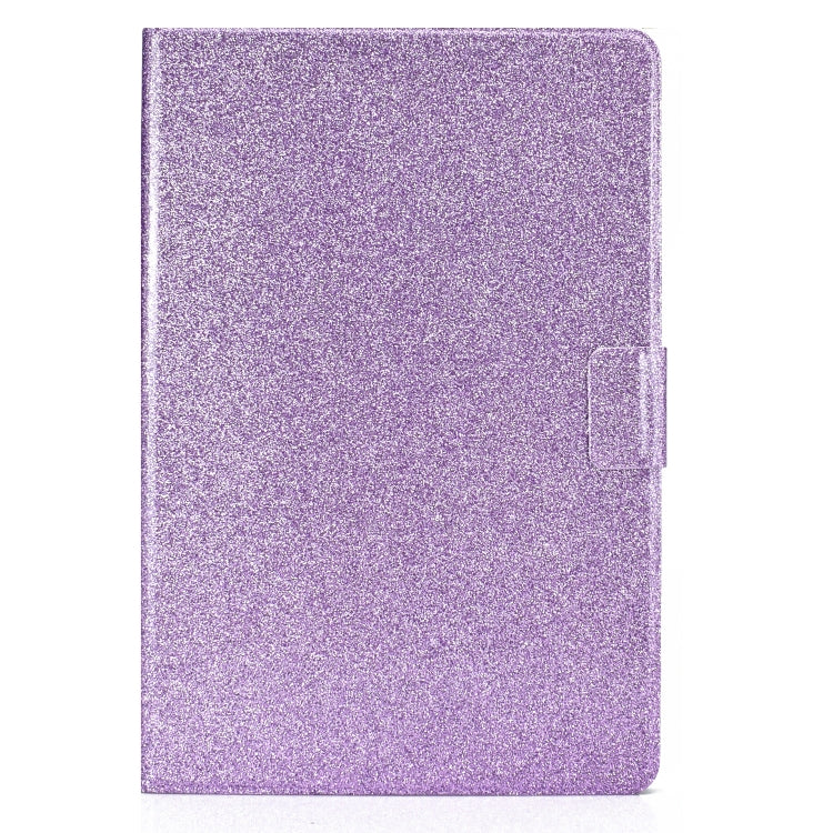 For Samsung Galaxy Tab S8 / S7 Varnish Glitter Powder Smart Leather Tablet Case(Purple) by buy2fix