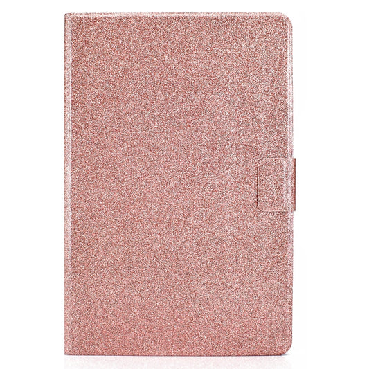 For Samsung Galaxy Tab S8 / S7 Varnish Glitter Powder Smart Leather Tablet Case(Rose Gold) by buy2fix