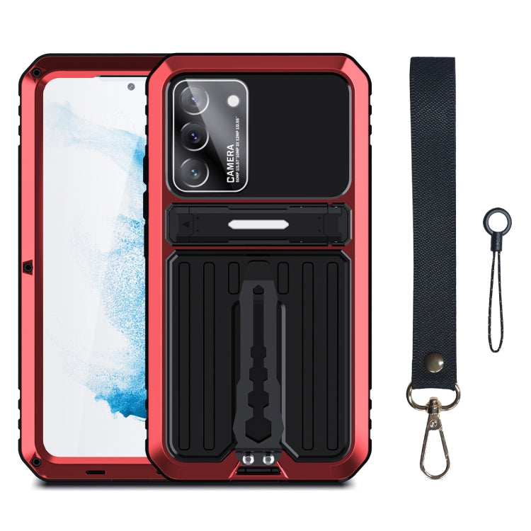For Samsung Galaxy S22+ 5G Triple-proof Armor Life Waterproof Phone Case with Holder(Red) - Galaxy S22+ 5G Cases by buy2fix | Online Shopping UK | buy2fix