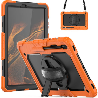 For Samsung Galaxy Tab S8+ 12.4 inch SM-X800 Silicone + PC Tablet Case(Orange+Black) by buy2fix
