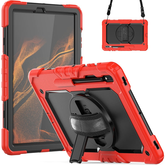 For Samsung Galaxy Tab S8+ 12.4 inch SM-X800 Silicone + PC Tablet Case(Red+Black) by buy2fix