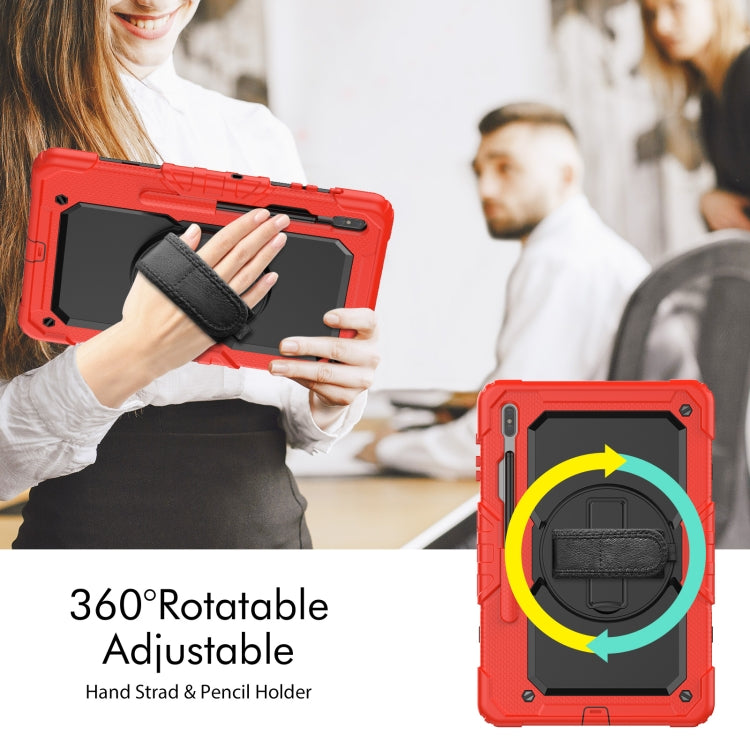 For Samsung Galaxy Tab S8+ 12.4 inch SM-X800 Silicone + PC Tablet Case(Red+Black) by buy2fix