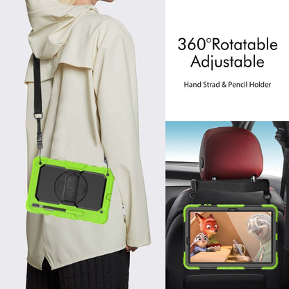 For Samsung Galaxy Tab S8+ 12.4 inch SM-X800 Silicone + PC Tablet Case(Yellow Green+Black) by buy2fix