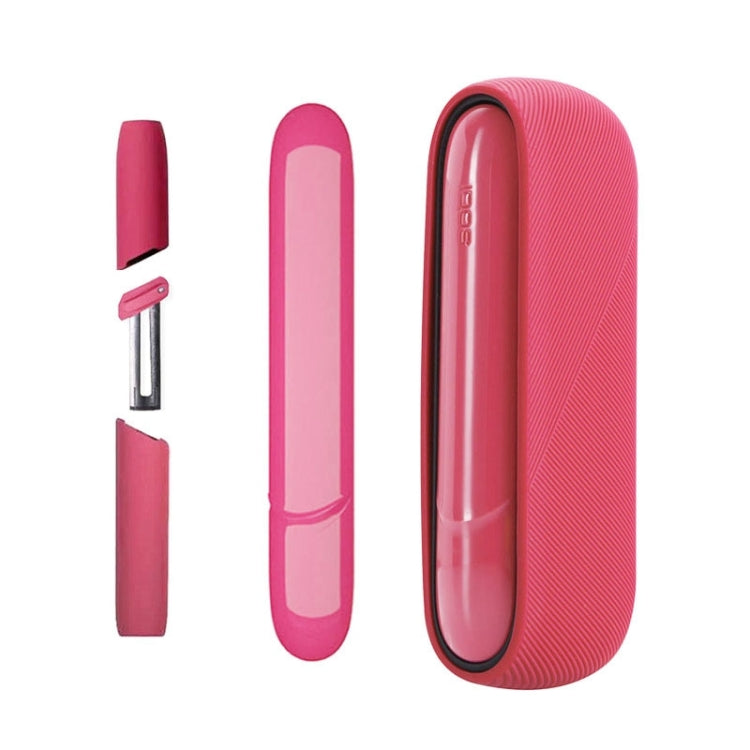 3 in 1 Cigarette Shell + Side Cover + Silicone Case for IQO 3.0 / 3.0 DUO(Rose Red) - E Cigarette Accessories by buy2fix | Online Shopping UK | buy2fix