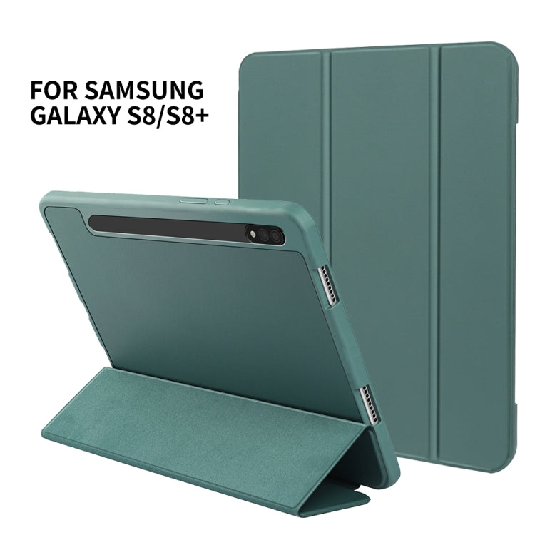 For Samsung Galaxy Tab S8+ / X800 3-folding Honeycomb TPU Smart Leather Tablet Case(Sky Blue) by buy2fix