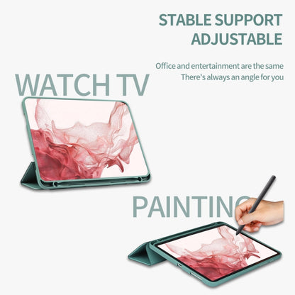 For Samsung Galaxy Tab S8+ / X800 3-folding Honeycomb TPU Smart Leather Tablet Case(Red) by buy2fix