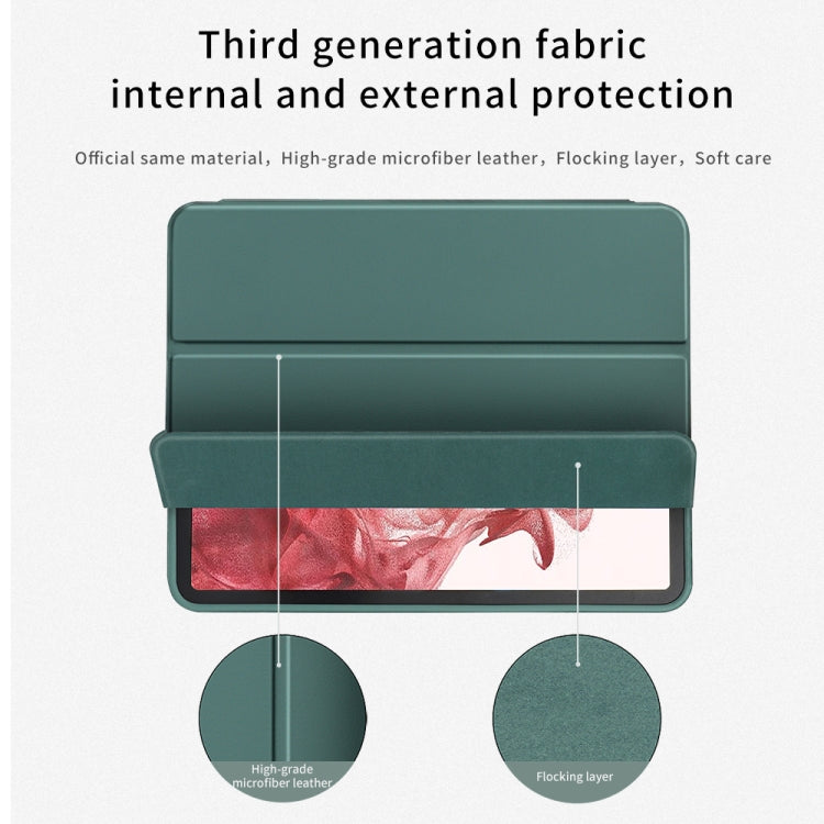 For Samsung Galaxy Tab S8 Ultra / X900 3-folding Honeycomb TPU Smart Leather Tablet Case(Pink) by buy2fix