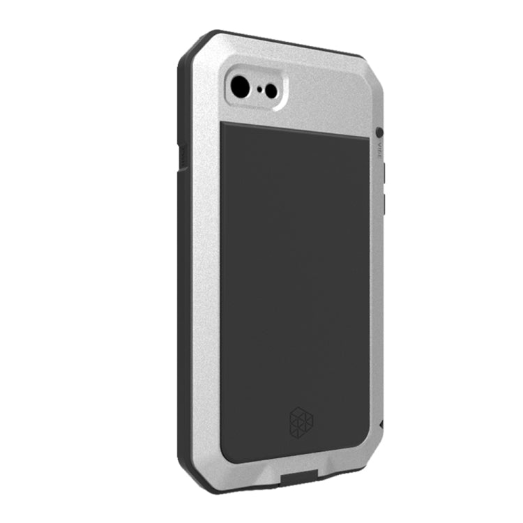 For iPhone SE 2022 / SE 2020 / 8 / 7 Triple-proof Silicone Zinc Alloy Case(Silver) - iPhone SE 2022 / 2020 / 8 / 7 Cases by buy2fix | Online Shopping UK | buy2fix