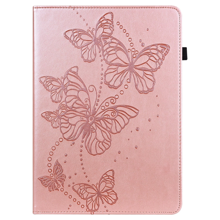For Samsung Galaxy Tab S8 Embossed Butterfly Pattern Leather Tablet Case(Pink) by buy2fix