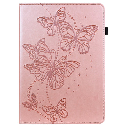 For Samsung Galaxy Tab S8 Embossed Butterfly Pattern Leather Tablet Case(Pink) by buy2fix