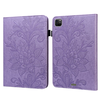 For iPad Pro 11 2022 / 2021 / Air 2020 10.9 Lace Flower Embossing Pattern Leather Tablet Case (Purple) - iPad Pro 11 (2022/2021) Cases by buy2fix | Online Shopping UK | buy2fix