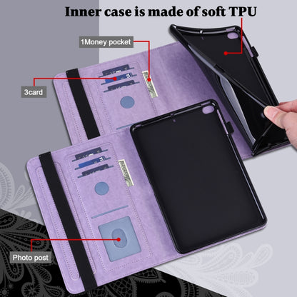 For iPad Pro 11 2022 / 2021 / Air 2020 10.9 Lace Flower Embossing Pattern Leather Tablet Case (Purple) - iPad Pro 11 (2022/2021) Cases by buy2fix | Online Shopping UK | buy2fix