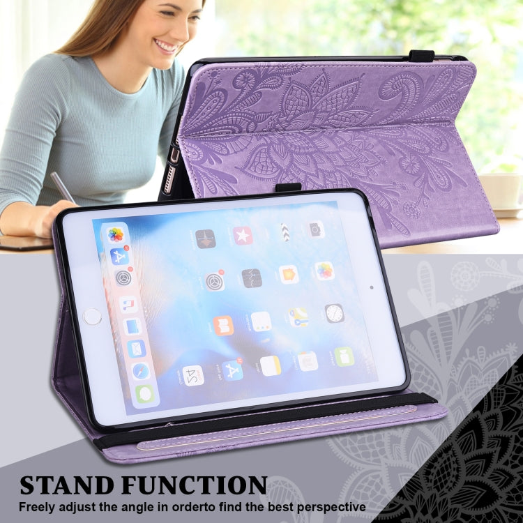 For iPad Pro 11 2022 / 2021 / Air 2020 10.9 Lace Flower Embossing Pattern Leather Tablet Case (Purple) - iPad Pro 11 (2022/2021) Cases by buy2fix | Online Shopping UK | buy2fix