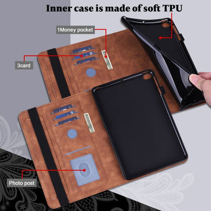 For iPad Pro 11 2022 / 2021 / Air 2020 10.9 Lace Flower Embossing Pattern Leather Tablet Case (Brown) - iPad Pro 11 (2022/2021) Cases by buy2fix | Online Shopping UK | buy2fix