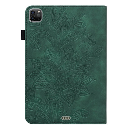 For iPad Pro 11 2022 / 2021 / Air 2020 10.9 Lace Flower Embossing Pattern Leather Tablet Case (Green) - iPad Pro 11 (2022/2021) Cases by buy2fix | Online Shopping UK | buy2fix