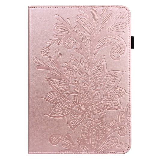 Lace Flower Embossing Pattern Leather Tablet Case For Samsung Galaxy Tab S8(Gold) by buy2fix