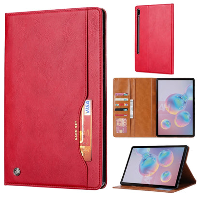For Samsung Galaxy Tab S8+ X800 Knead Skin Texture Flip Tablet Leather Case(Red) by buy2fix