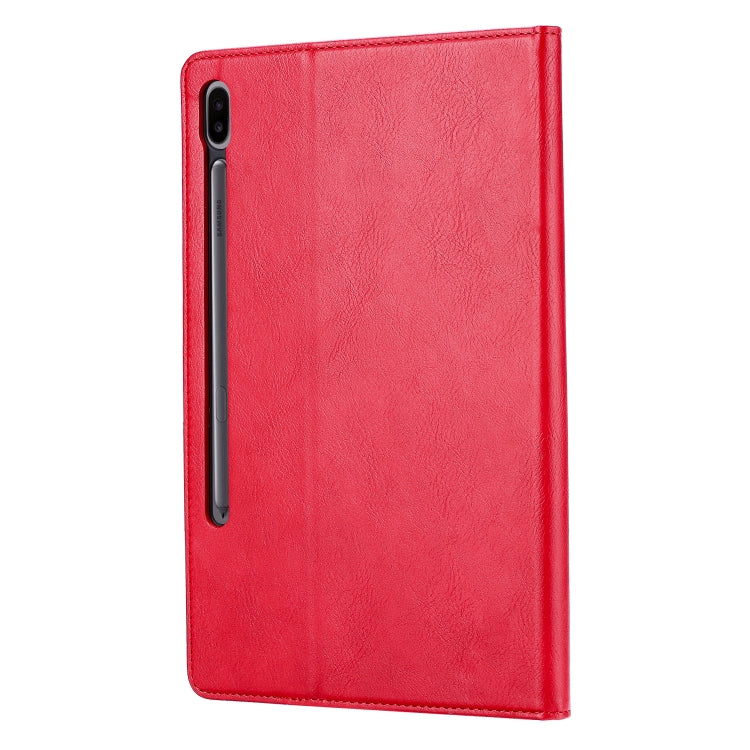 For Samsung Galaxy Tab S8+ X800 Knead Skin Texture Flip Tablet Leather Case(Red) by buy2fix
