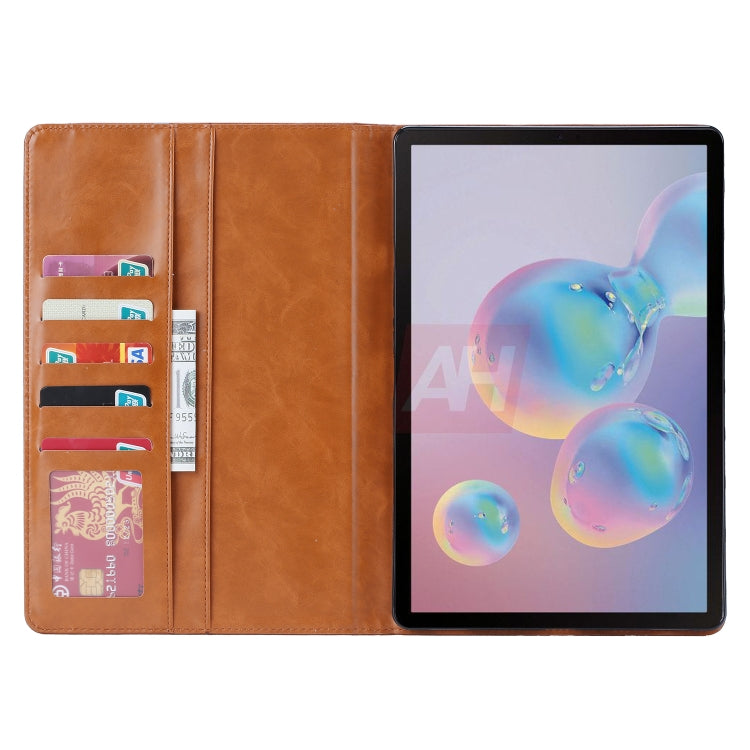 For Samsung Galaxy Tab S8+ X800 Knead Skin Texture Flip Tablet Leather Case(Brown) by buy2fix