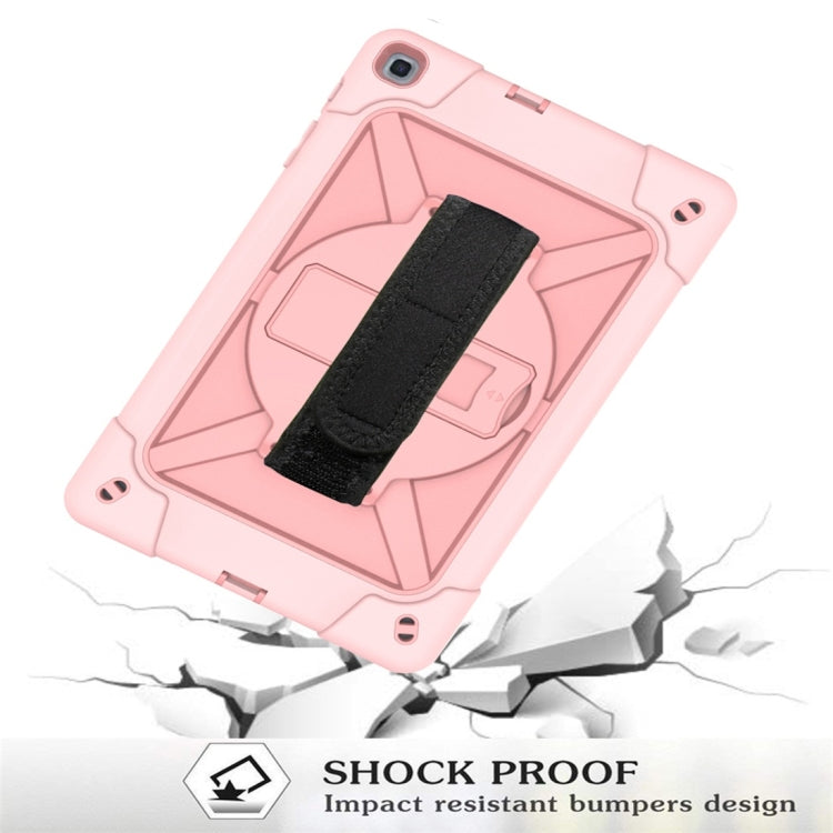 For Galaxy Tab A 10.1 (2019) T510 Contrast Color Silicone + PC Combination Case with Holder(Rose Gold) - Tab A 10.1 (2019) T510 / T515 by buy2fix | Online Shopping UK | buy2fix