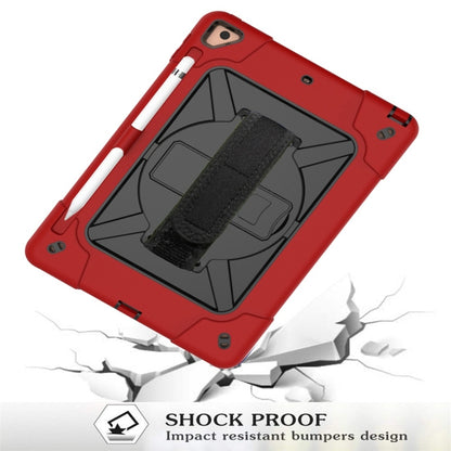 For iPad 9.7 Contrast Color Silicone + PC Combination Case with Holder(Red + Black) - iPad 9.7 (2018) & (2017) Cases by buy2fix | Online Shopping UK | buy2fix