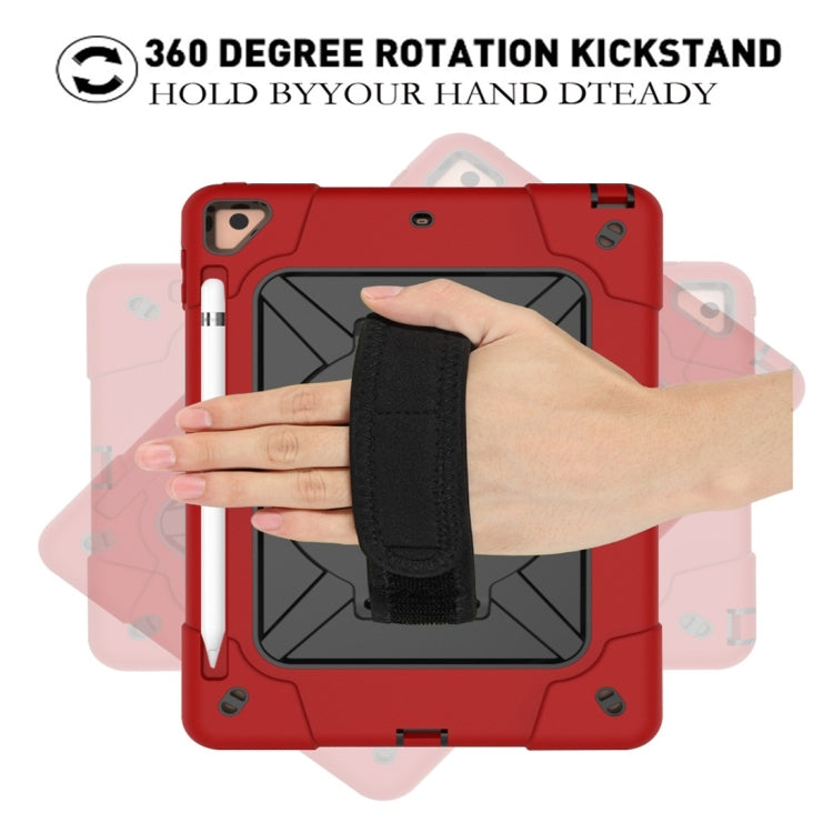 For iPad 9.7 Contrast Color Silicone + PC Combination Case with Holder(Red + Black) - iPad 9.7 (2018) & (2017) Cases by buy2fix | Online Shopping UK | buy2fix