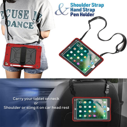 For iPad 9.7 Contrast Color Silicone + PC Combination Case with Holder(Red + Black) - iPad 9.7 (2018) & (2017) Cases by buy2fix | Online Shopping UK | buy2fix