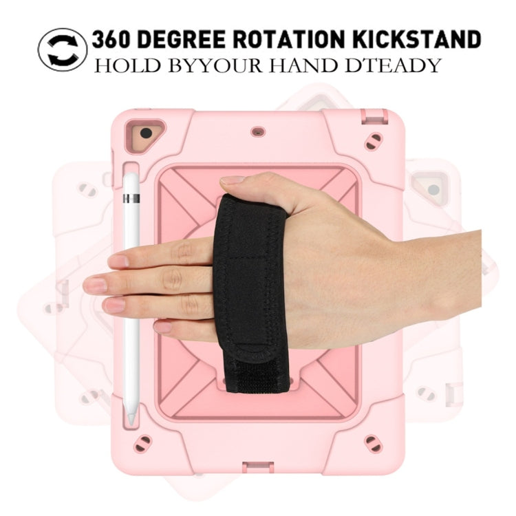 For iPad 9.7 Contrast Color Silicone + PC Combination Case with Holder(Rose Gold) - iPad 9.7 (2018) & (2017) Cases by buy2fix | Online Shopping UK | buy2fix