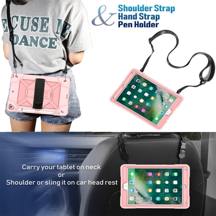 For iPad 9.7 Contrast Color Silicone + PC Combination Case with Holder(Rose Gold) - iPad 9.7 (2018) & (2017) Cases by buy2fix | Online Shopping UK | buy2fix