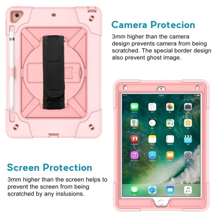 For iPad 9.7 Contrast Color Silicone + PC Combination Case with Holder(Rose Gold) - iPad 9.7 (2018) & (2017) Cases by buy2fix | Online Shopping UK | buy2fix