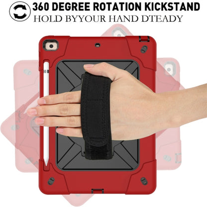 For iPad 10.2 Contrast Color Silicone + PC Combination Case with Holder(Red + Black) - iPad 10.2 Cases by buy2fix | Online Shopping UK | buy2fix