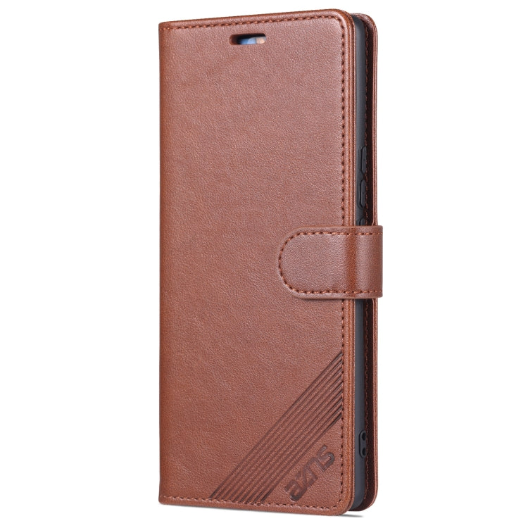 For Honor 60 SE AZNS Sheepskin Texture Flip Leather Phone Case(Brown) - Honor Cases by AZNS | Online Shopping UK | buy2fix