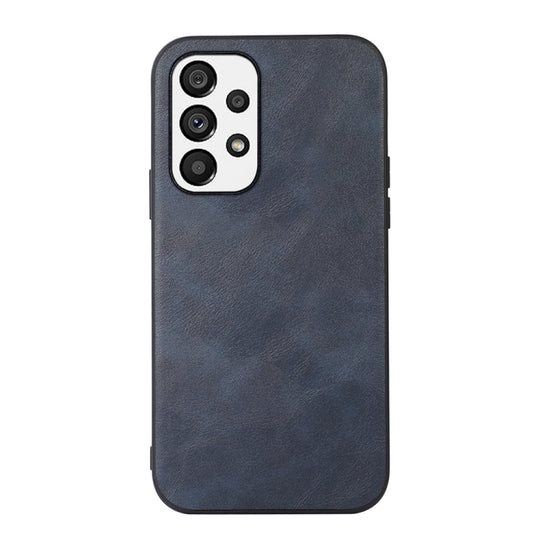 For Samsung Galaxy A33 5G Cowhide Texture PU Phone Case(Blue)