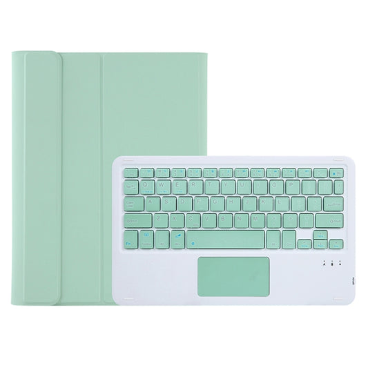 A08B-A Candy Color Bluetooth Keyboard Leather Case with Pen Slot & Touchpad For Samsung Galaxy Tab A8 2021 SM-X205 / SM-X200(Light Green) by buy2fix