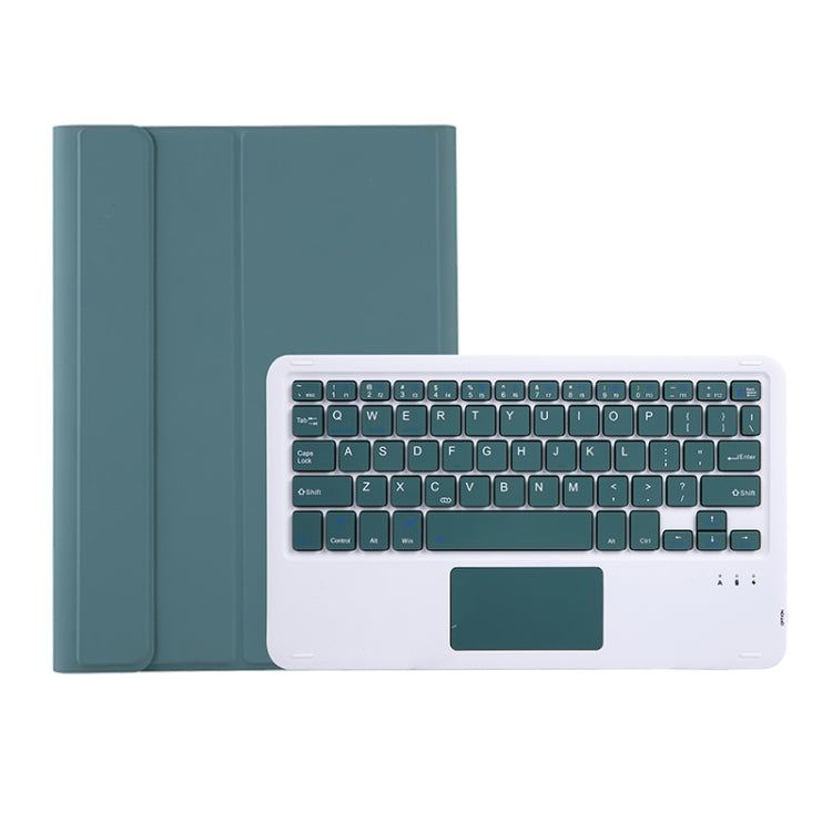 A08B-A Candy Color Bluetooth Keyboard Leather Case with Pen Slot & Touchpad For Samsung Galaxy Tab A8 2021 SM-X205 / SM-X200(Dark Green) - Samsung Keyboard by buy2fix | Online Shopping UK | buy2fix
