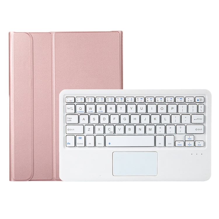 A08B-A Bluetooth Keyboard Leather Case with Pen Slot & Touchpad For Samsung Galaxy Tab A8 2021 SM-X205 / SM-X200(Rose Gold) - Samsung Keyboard by buy2fix | Online Shopping UK | buy2fix