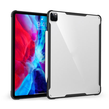 For iPad Pro 12.9 inch 2020 PC+TPU Transparent Shockproof Tablet Case(Black) - iPad Pro 12.9 (2020) Cases by buy2fix | Online Shopping UK | buy2fix