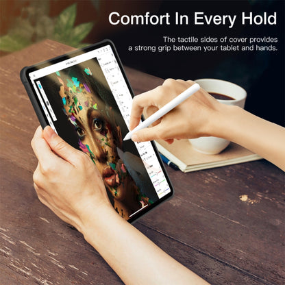 For iPad Pro 12.9 inch 2020 PC+TPU Transparent Shockproof Tablet Case(Black) - iPad Pro 12.9 (2020) Cases by buy2fix | Online Shopping UK | buy2fix