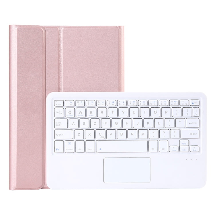 A700-A Ultra-thin Bluetooth Keyboard Leather Case with Touchpad For Samsung Galaxy Tab S8 11 inch SM-X700 / SM-X706(Rose Gold) by buy2fix