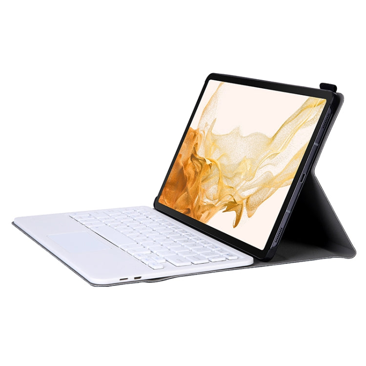 A700-A Ultra-thin Bluetooth Keyboard Leather Case with Touchpad For Samsung Galaxy Tab S8 11 inch SM-X700 / SM-X706(Rose Gold) by buy2fix