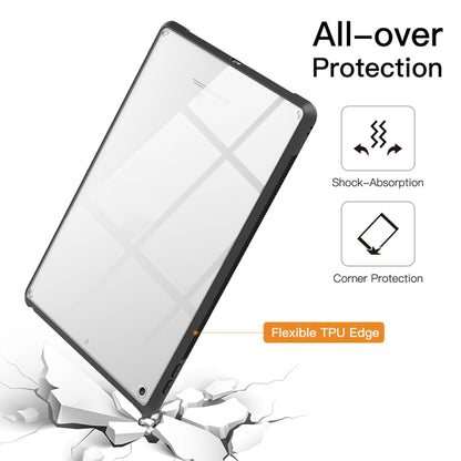 PC+TPU Transparent Shockproof Tablet Case For iPad Air 2020 / 2022(Black) - iPad Air (2022) / (2020) 10.9 Cases by buy2fix | Online Shopping UK | buy2fix