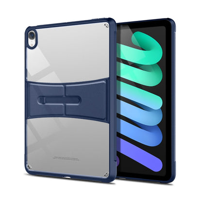 For iPad mini 2024 / mini 6 PC+TPU Transparent Holder Tablet Case(Blue) - iPad mini 6 Cases by buy2fix | Online Shopping UK | buy2fix