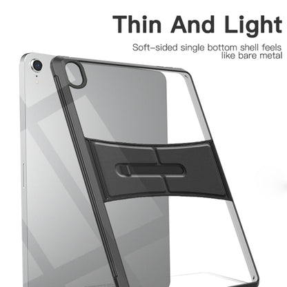 For iPad 10.2 inch 2021 / 2019 PC+TPU Transparent Holder Tablet Case(Black) - iPad 10.2 Cases by buy2fix | Online Shopping UK | buy2fix