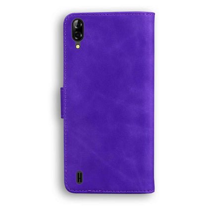 For Blackview A60 Skin Feel Pure Color Flip Leather Phone Case(Purple) - More Brand by buy2fix | Online Shopping UK | buy2fix