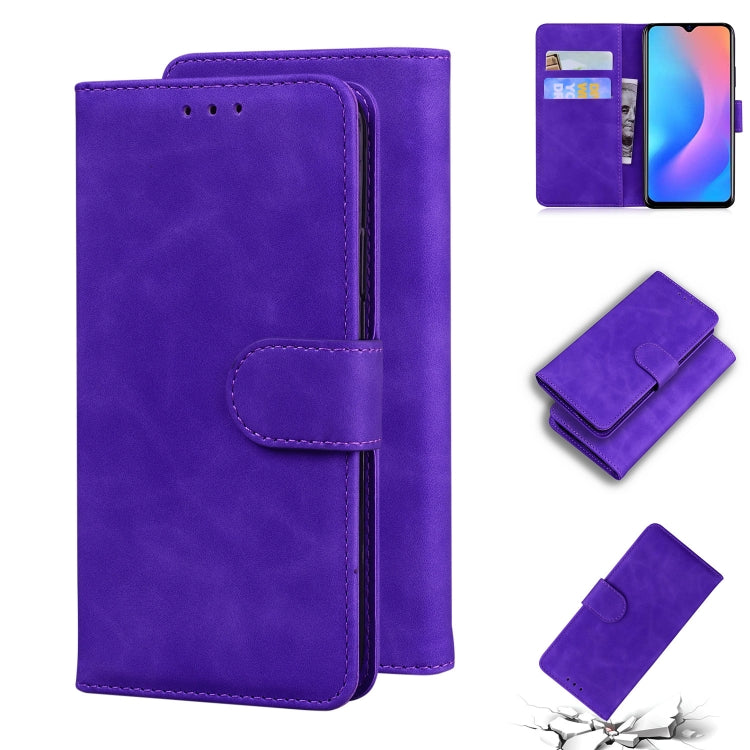 For Blackview A60 Pro Skin Feel Pure Color Flip Leather Phone Case(Purple) - More Brand by buy2fix | Online Shopping UK | buy2fix