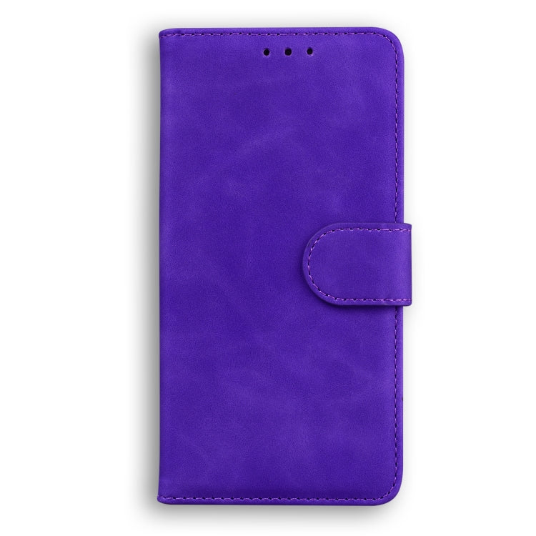 For Blackview A60 Pro Skin Feel Pure Color Flip Leather Phone Case(Purple) - More Brand by buy2fix | Online Shopping UK | buy2fix