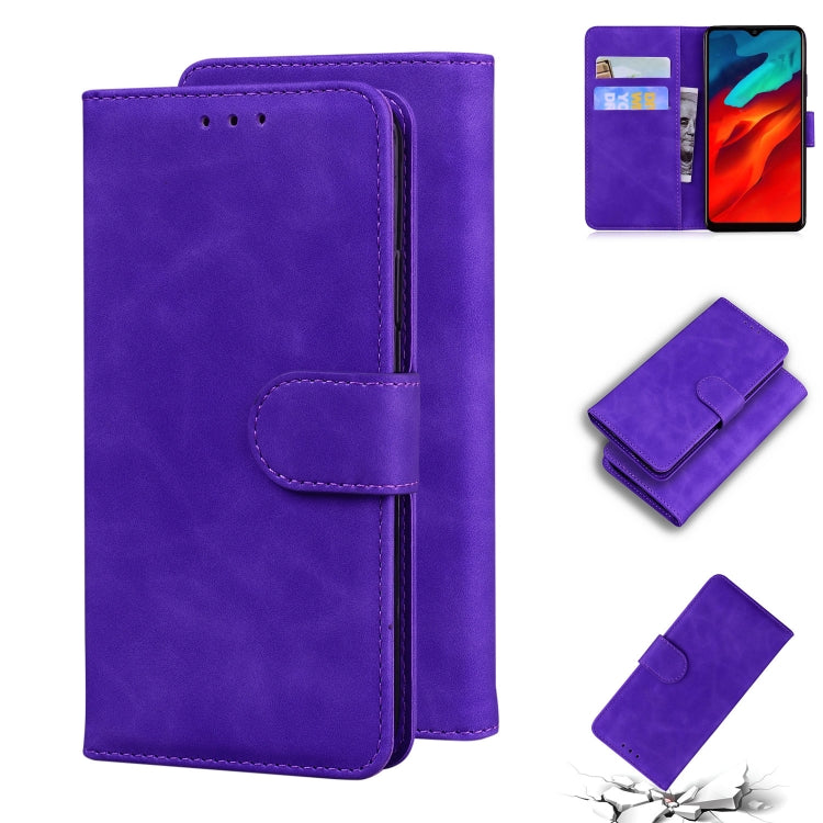 For Blackview A80 Pro Skin Feel Pure Color Flip Leather Phone Case(Purple) - More Brand by buy2fix | Online Shopping UK | buy2fix