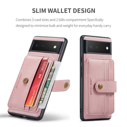 For Google Pixel 7 5G JEEHOOD RFID Anti-Theft Wallet Magnetic PU+TPU Phone Case(Pink) - Google Cases by JEEHOOD | Online Shopping UK | buy2fix